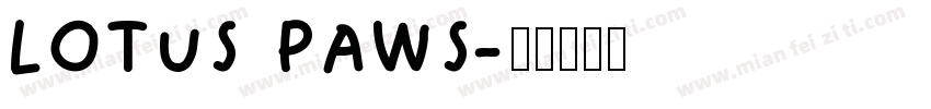 Lotus Paws字体转换